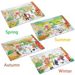 Village Scene Jigsaw - Four Seasons Saver Pack