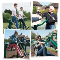 Older Adults Outdoor Gym Fitness Set - Installed