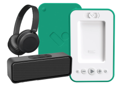 VoxBlock Audio Player + Speaker + Headphones