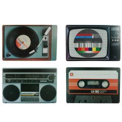 Nostalgia TV and Music Place Mats - Set of 4