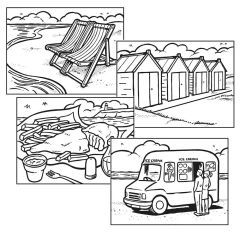 Colouring for Adults - Beach Holidays - Set of 48